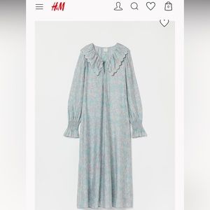 H&M long flounce collar dress size XS. BARELY WORN - great condition!